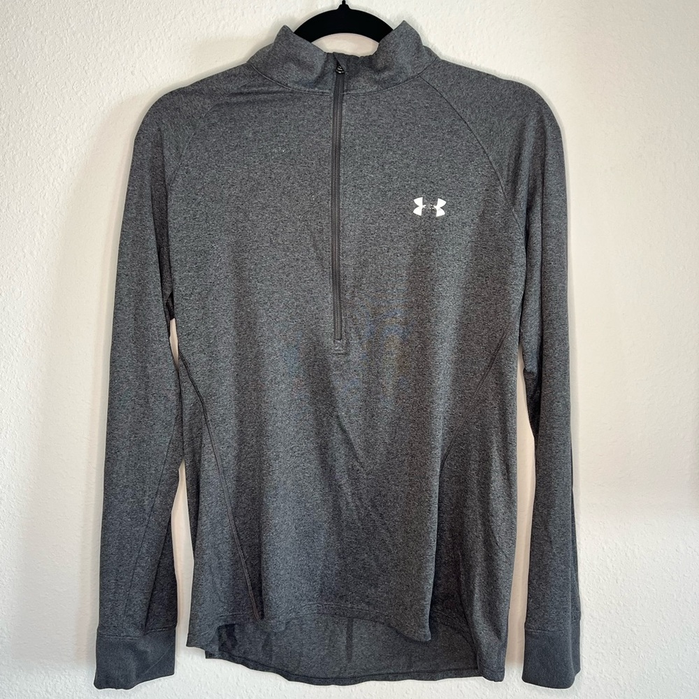 037. Under Armour Gray Half Zip Pullover